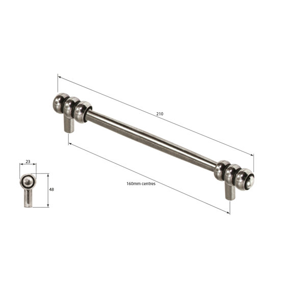 Finesse Heaton Genuine Pewter Bar Handle Wayfair.ie